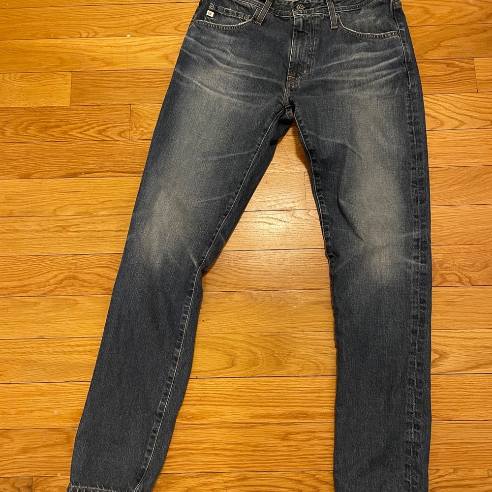 AG Adriano Goldschmied Men’s Washed Blue Slim Jeans